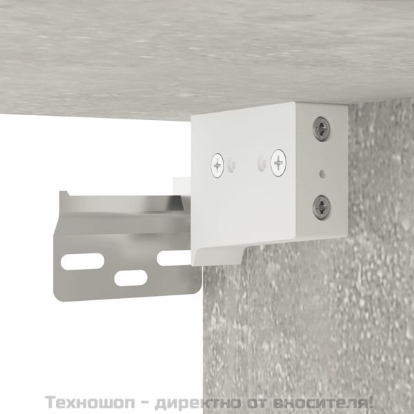 ТВ шкафове със стенен монтаж, 2 бр, бетонно сиви, 40x34,5x40 см