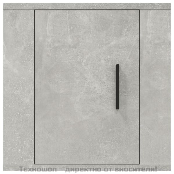 ТВ шкаф за стенен монтаж, бетонно сиво, 40x34,5x40 см