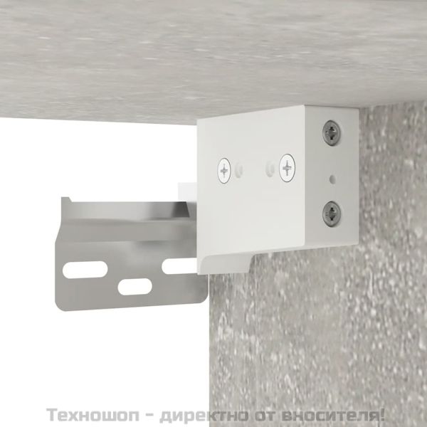 ТВ шкаф за стенен монтаж, бетонно сиво, 40x34,5x40 см