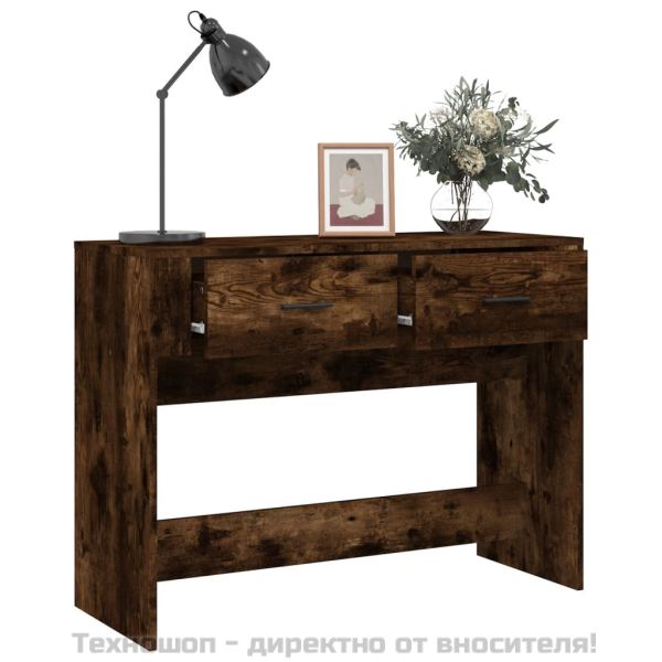 Конзолна маса, опушен дъб, 100x39x75 см, инженерно дърво