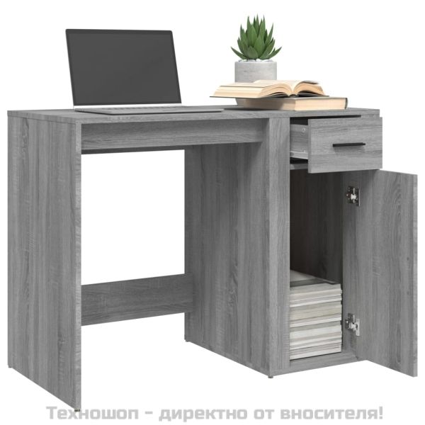 Бюро, сив сонома, 100x49x75 см, инженерно дърво