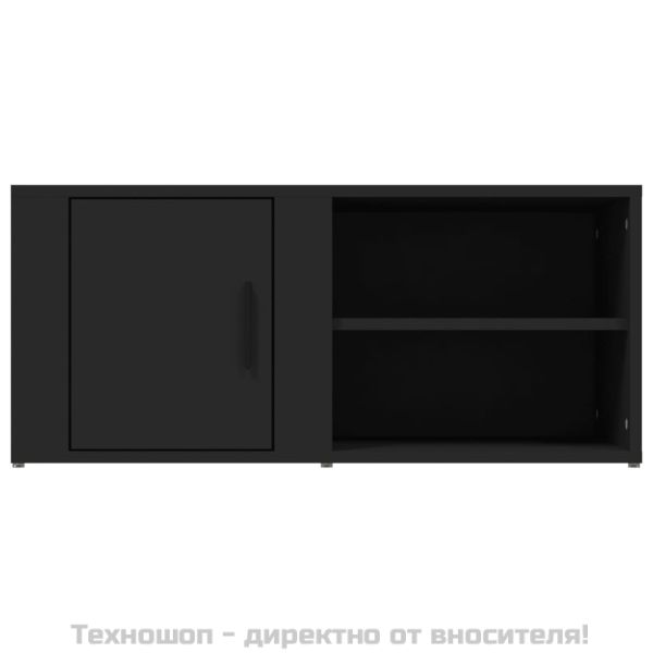ТВ шкафове 2 бр черни 80x31,5x36 см инженерно дърво