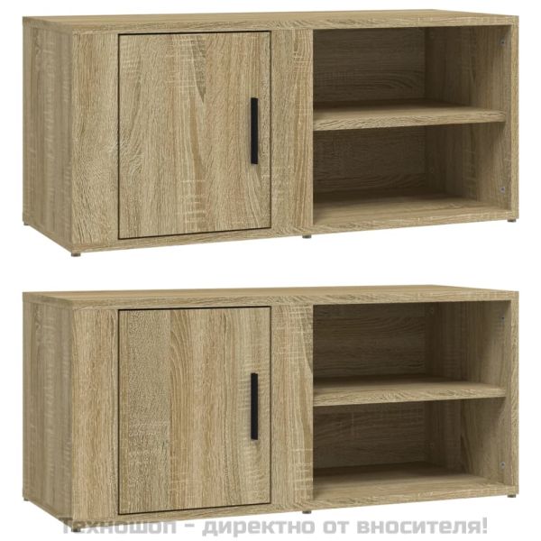 ТВ шкафове 2 бр, дъб сонома, 80x35x36,5 см инженерно дърво