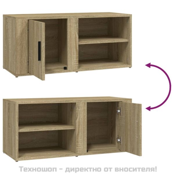 ТВ шкафове 2 бр, дъб сонома, 80x35x36,5 см инженерно дърво