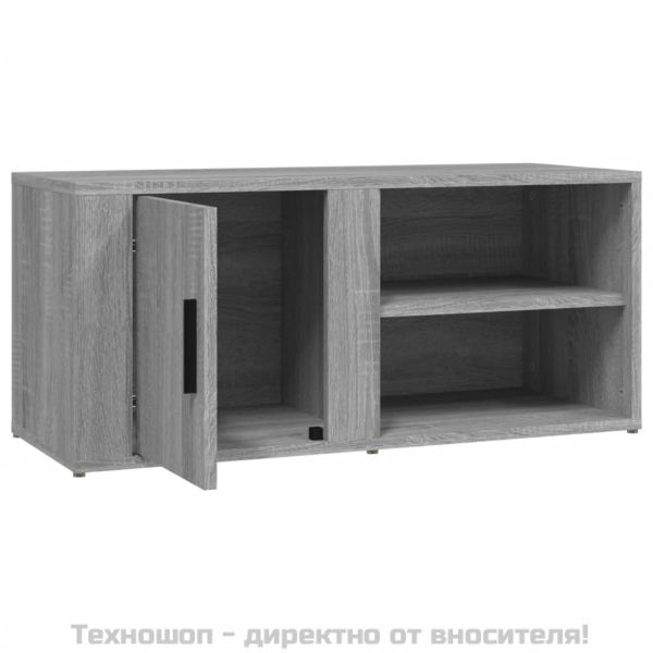 ТВ шкаф, сив сонома, 80x31,5x36 см, инженерно дърво