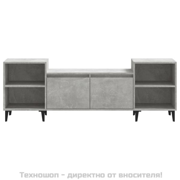 ТB шкаф, сив, 160x35x55 см, инженерно дърво