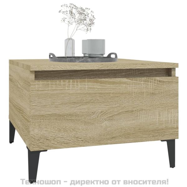 Странични маси, 2 бр, Дъб сонома, 50x46x35 см, инженерно дърво