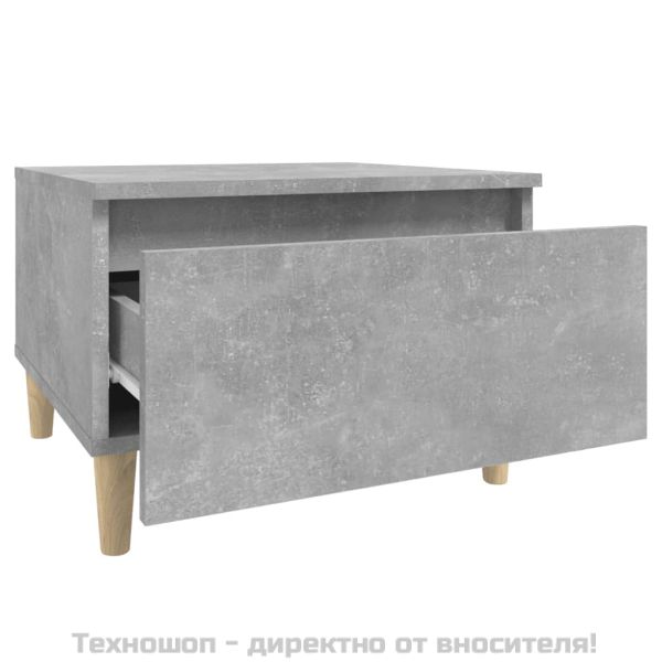 Странични маси, 2 бр, бетонно сиво, 50x46x35см, инженерно дърво