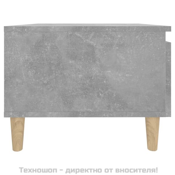 Странични маси, 2 бр, бетонно сиво, 50x46x35см, инженерно дърво