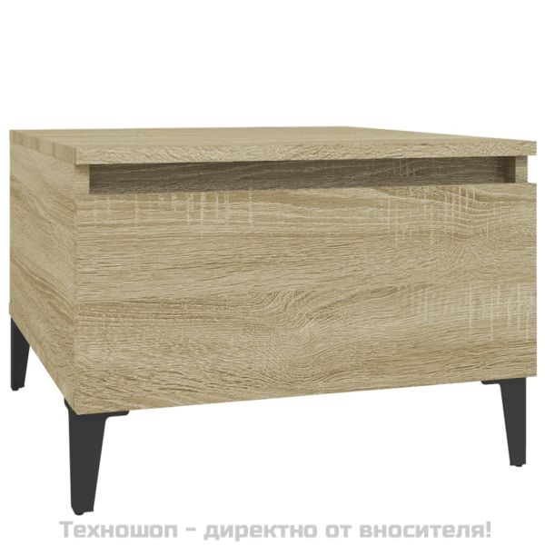 Странична маса, Дъб сонома, 50x46x35 см, инженерно дърво