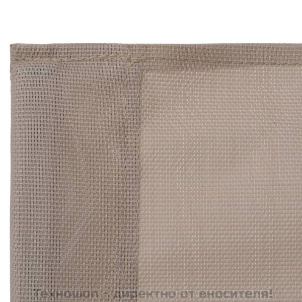 Градински лаундж комплект, 4 части, плат и стомана, таупе