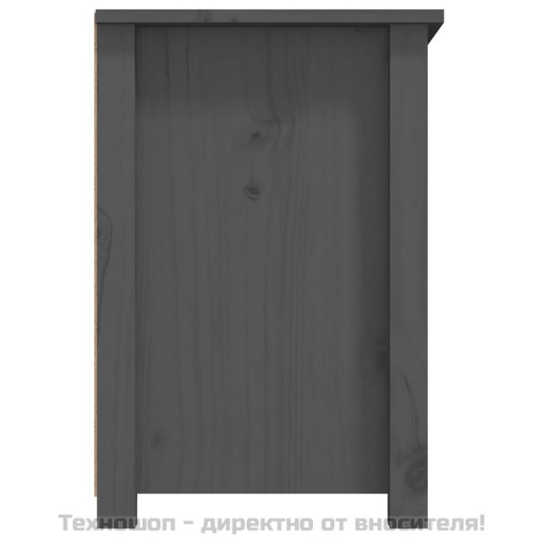 ТВ шкаф, сив, 79x35x52 см, бор масив