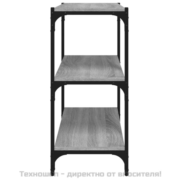 Библиотека сив сонома 60x33x70,5 см инженерно дърво и стомана