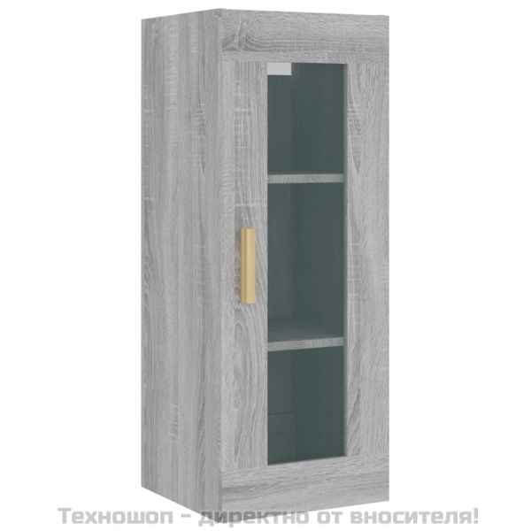 Окачен стенен шкаф, сив сонома, 34,5x34x90 см