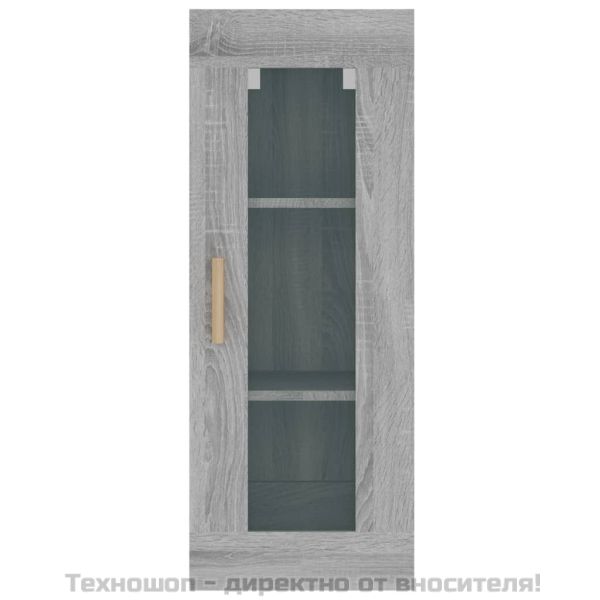 Окачен стенен шкаф, сив сонома, 34,5x34x90 см