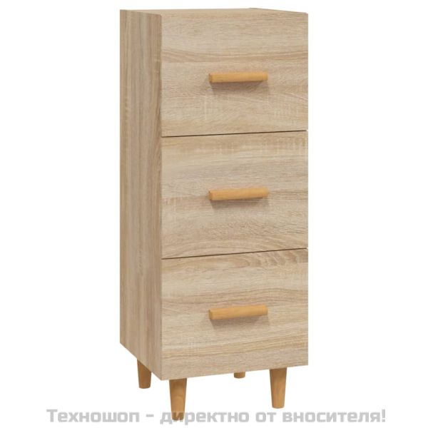 Сайдборд, дъб сонома, 34,5x34x90 см, инженерно дърво