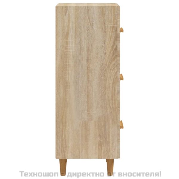 Сайдборд, дъб сонома, 34,5x34x90 см, инженерно дърво