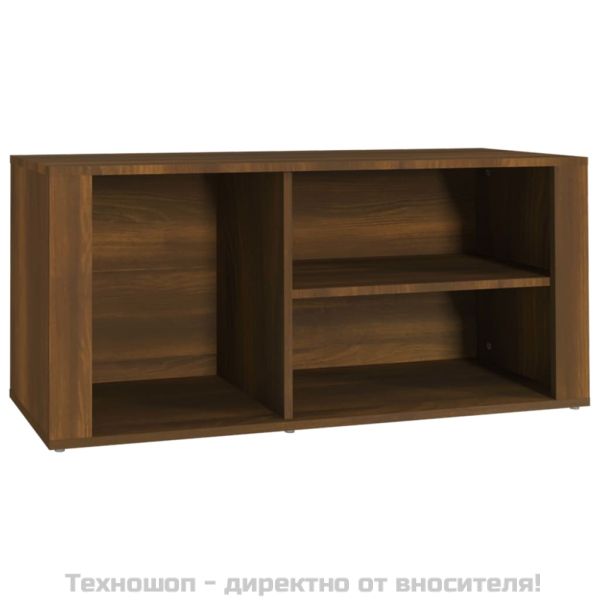 Шкаф за обувки, кафяв дъб, 100x35x45 см, инженерно дърво
