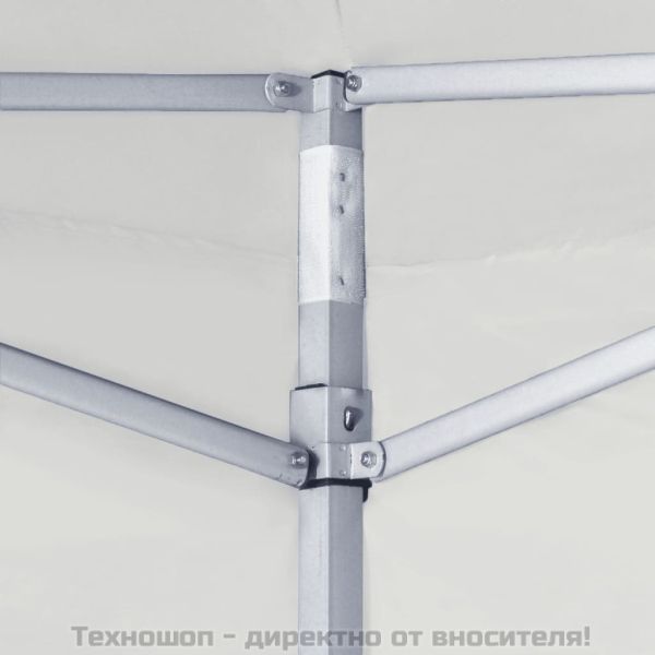 Професионална сгъваема парти шатра 2 стени 3x3 м стомана бяла