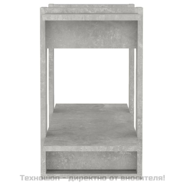 Библиотека/разделител за стая, бетонно сива, 80x30x51 см