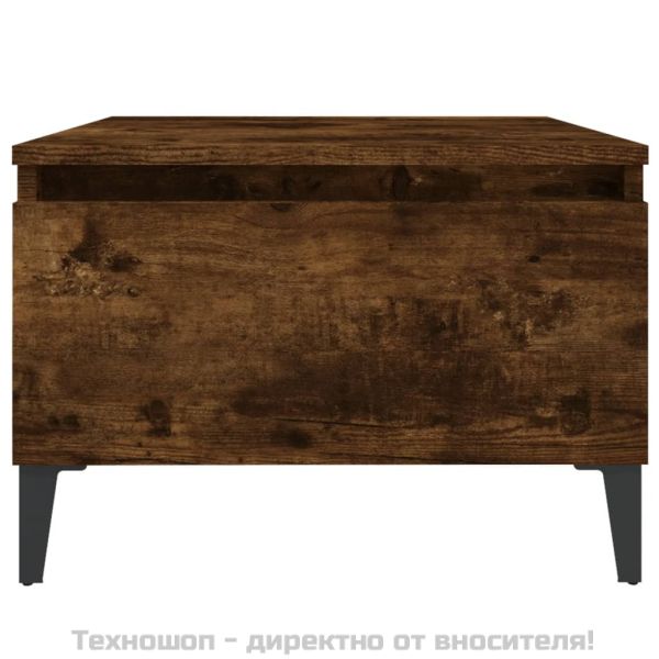 Странична маса, опушен дъб, 50x46x35 см, инженерно дърво