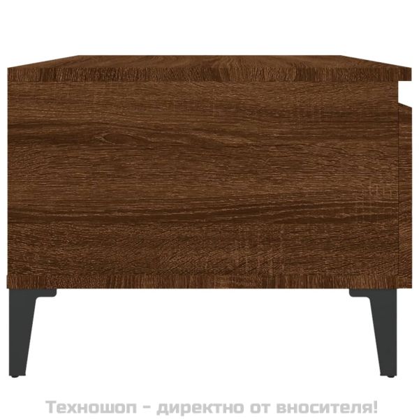 Странични маси, 2 бр, Кафяв дъб, 50x46x35 см, инженерно дърво