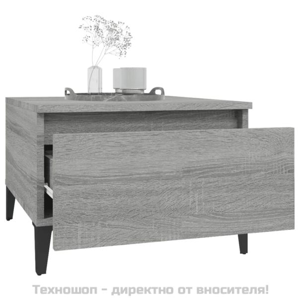 Странични маси, 2 бр, сив сонома, 50x46x35 см, инженерно дърво