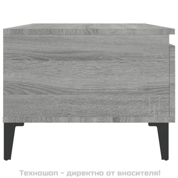 Странична маса, сив сонома, 50x46x35 см, инженерно дърво