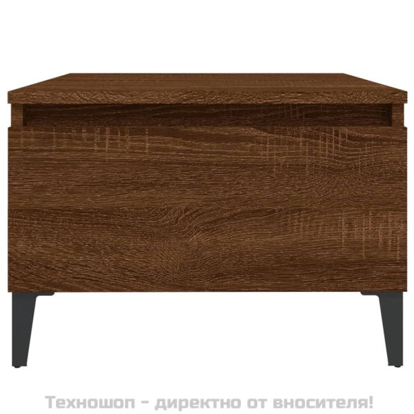 Странична маса, кафяв дъб, 50x46x35 см, инженерно дърво