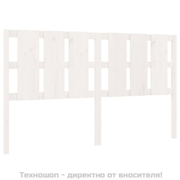 Горна табла за легло, бяла, 165,5x4x100 см, бор масив