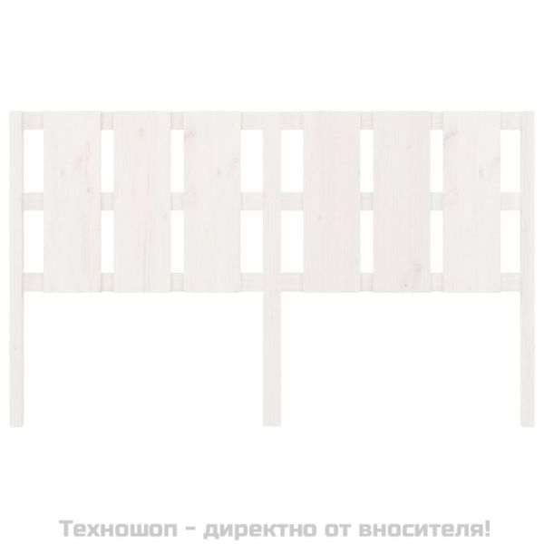 Горна табла за легло, бяла, 165,5x4x100 см, бор масив