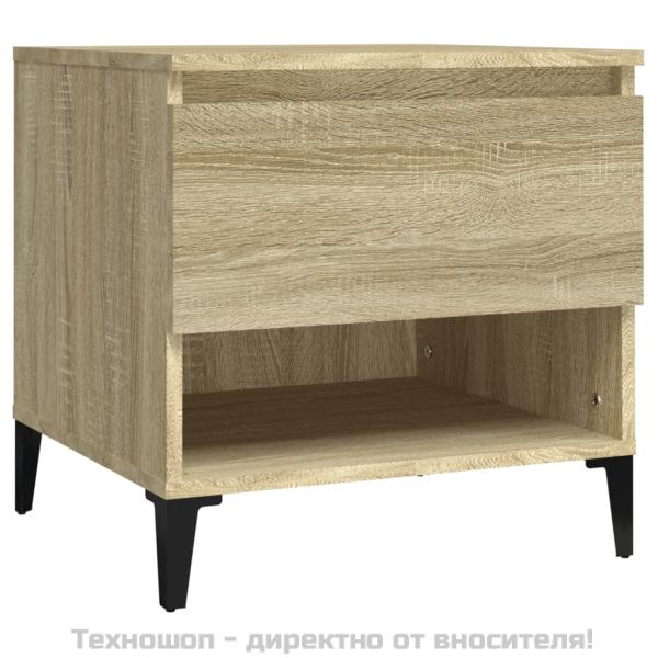 Странични маси, 2 бр, Дъб сонома, 50x46x50 см, инженерно дърво