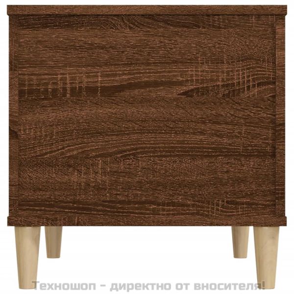 Маса за кафе, кафяв дъб, 60x44,5x45 см, инженерно дърво