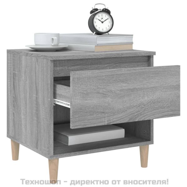 Нощни масички, 2 бр, cив сонома, 50x46x50 см, инженерно дърво