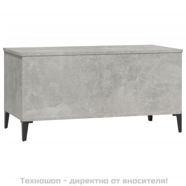 Кафе маса, бетонно сива, 90x44,5x45 см, инженерно дърво