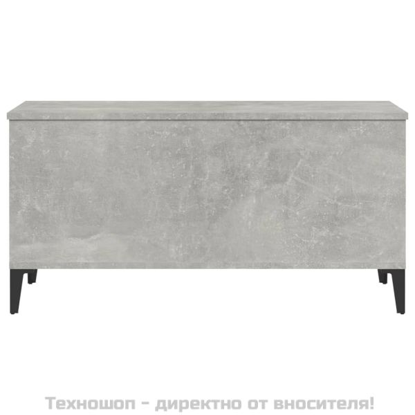 Кафе маса, бетонно сива, 90x44,5x45 см, инженерно дърво