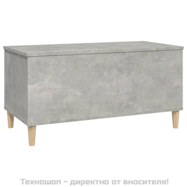 Кафе маса, бетонно сива, 90x44,5x45 см, инженерно дърво