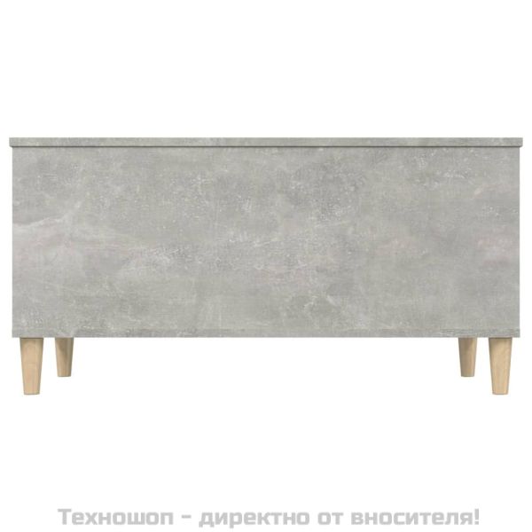 Кафе маса, бетонно сива, 90x44,5x45 см, инженерно дърво