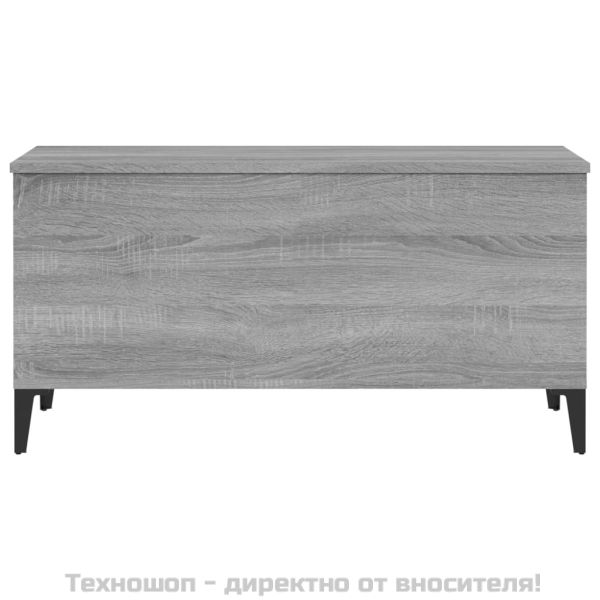 Кафе маса, сив сонома, 90x44,5x45 см, инженерно дърво