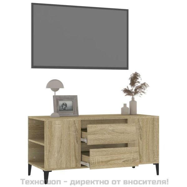 ТВ шкаф, сонома дъб, 102x44,5x50 см, инженерно дърво