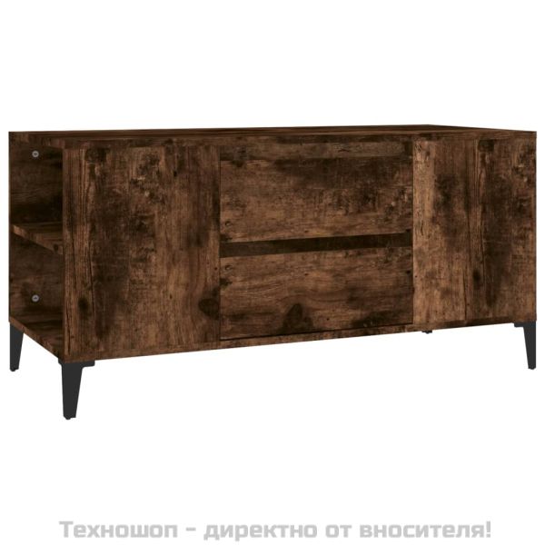 ТВ шкаф, опушен дъб, 102x44,5x50 см, инженерно дърво