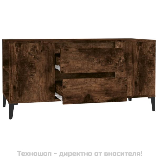 ТВ шкаф, опушен дъб, 102x44,5x50 см, инженерно дърво