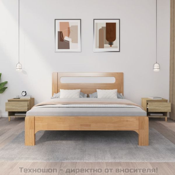 Нощни масички, 2 бр, сонома дъб, 50x46x50 см, инженерно дърво