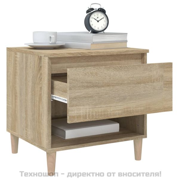 Нощни масички, 2 бр, сонома дъб, 50x46x50 см, инженерно дърво