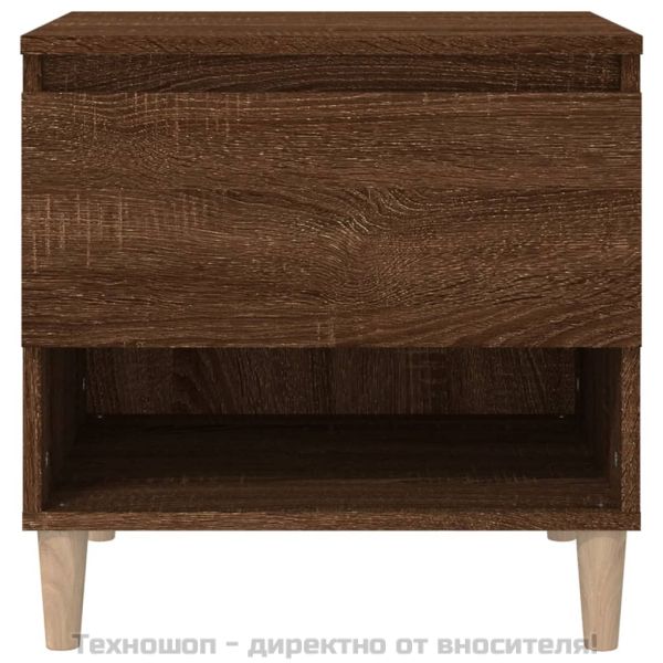 Нощни масички, 2 бр, кафяв дъб, 50x46x50 см, инженерно дърво