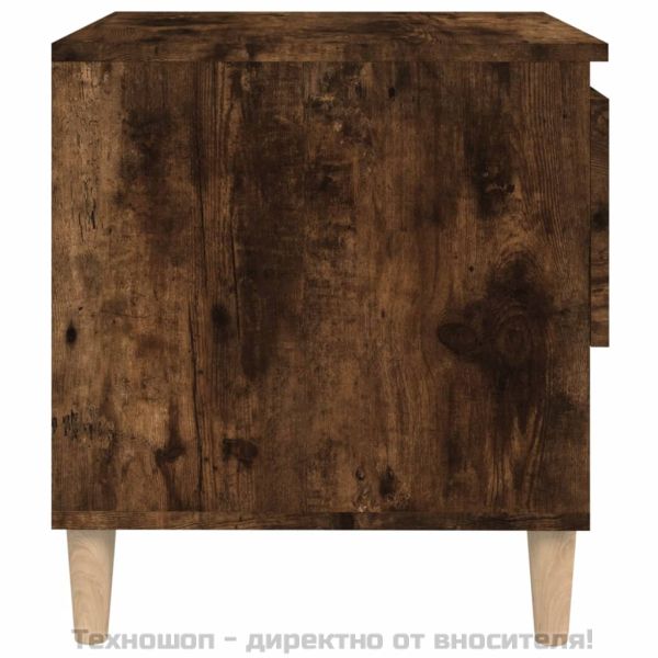 Нощни масички, 2 бр, опушен дъб, 50x46x50 см, инженерно дърво