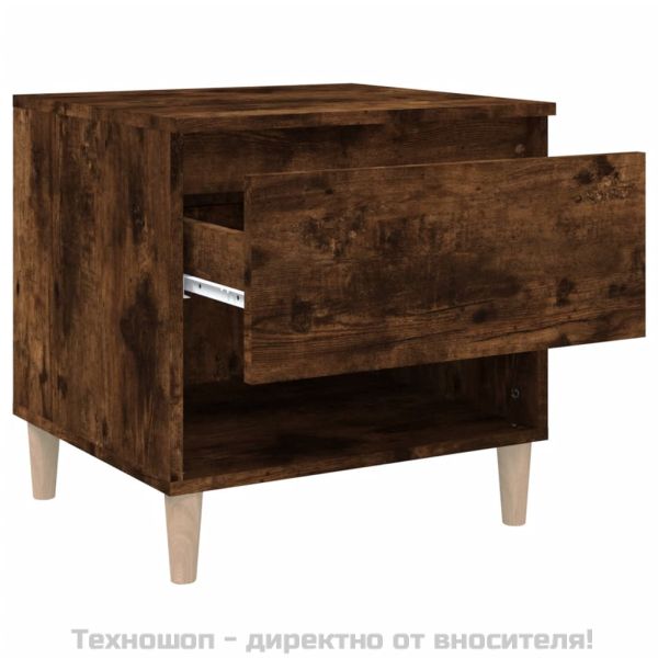 Нощни масички, 2 бр, опушен дъб, 50x46x50 см, инженерно дърво