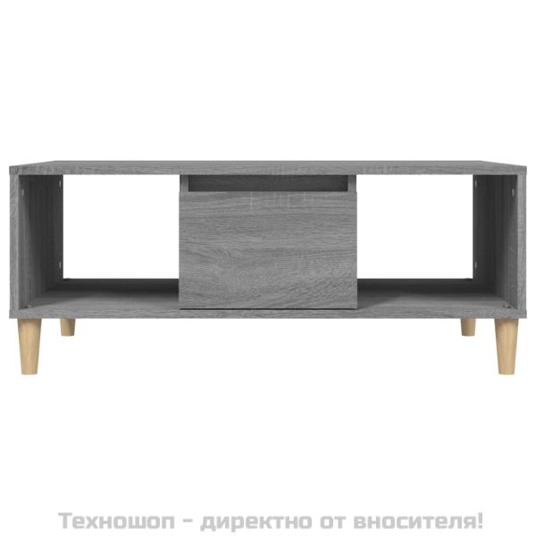 Кафе маса, сив сонома, 90x50x36,5 см, инженерно дърво