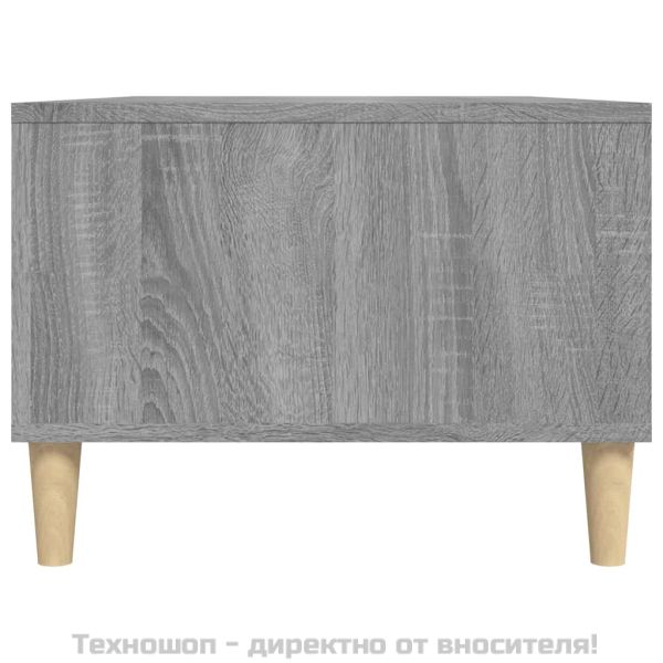 Кафе маса, сив сонома, 90x50x36,5 см, инженерно дърво