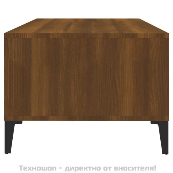 Кафе маса, кафяв дъб, 90x50x36,5 см, инженерно дърво